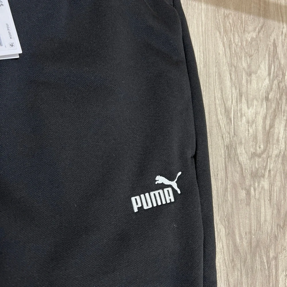 Puma Women's Plus Size 3X Essentials High Waisted Fleece Sweatpants Black